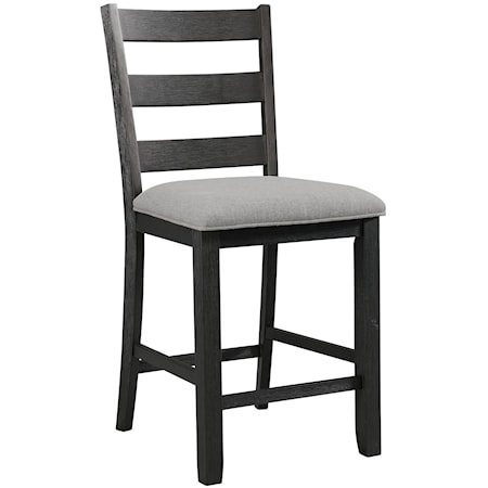Casual Counter Height Side Chair with Upholstered Seat