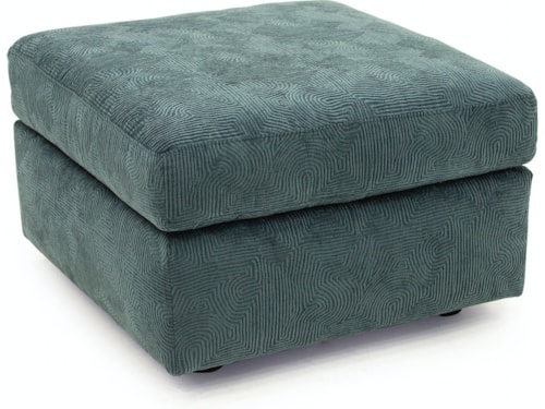 Transitional Square Ottoman