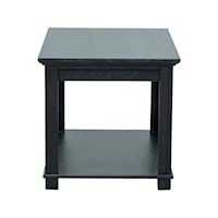 Transitional 1-Shelf End Table with Legs