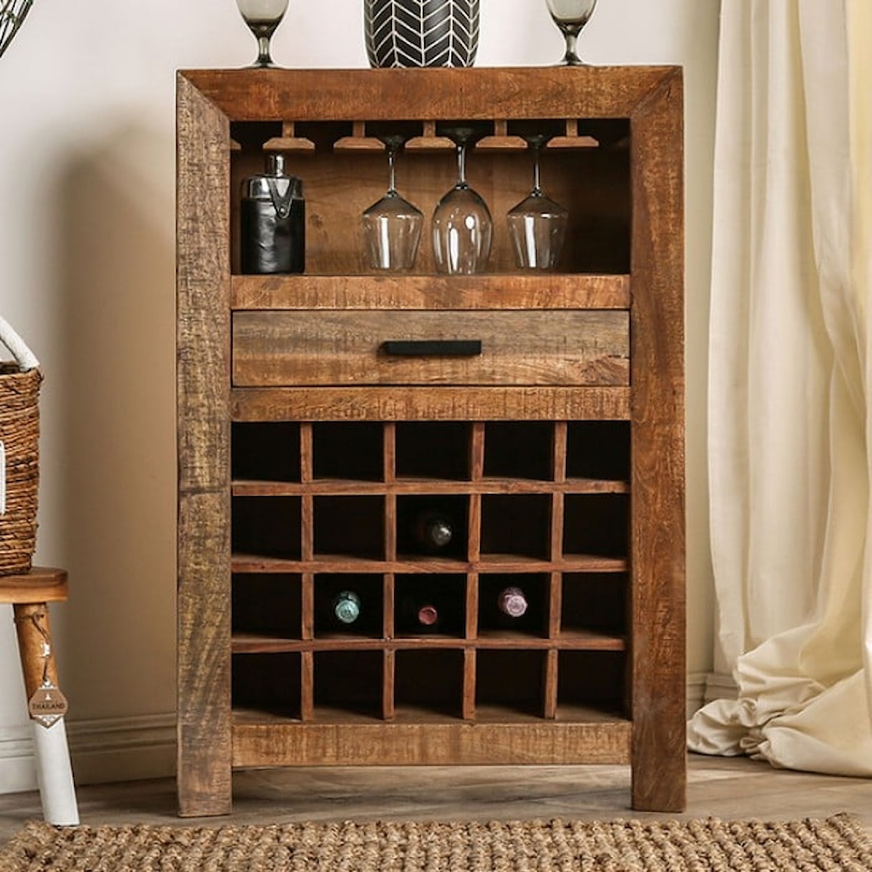 Furniture of America Galanthus Wine Cabinet
