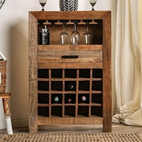 Rustic Wooden Wine Cabinet