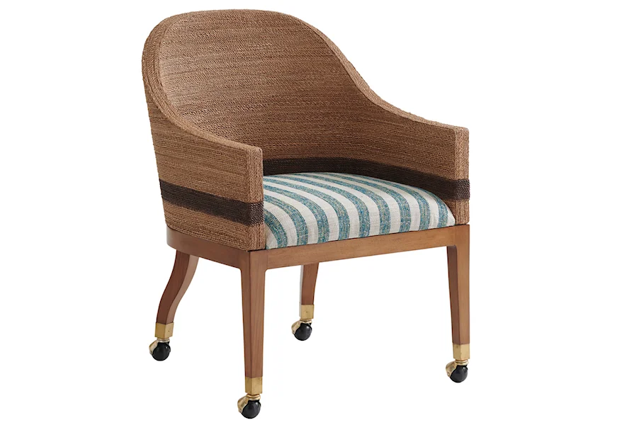 Palm Desert Dorian Woven Arm Chair by Tommy Bahama Home at Baer's Furniture