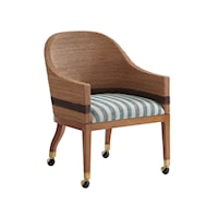 Dorian Woven Arm Chair with Customizable Fabric