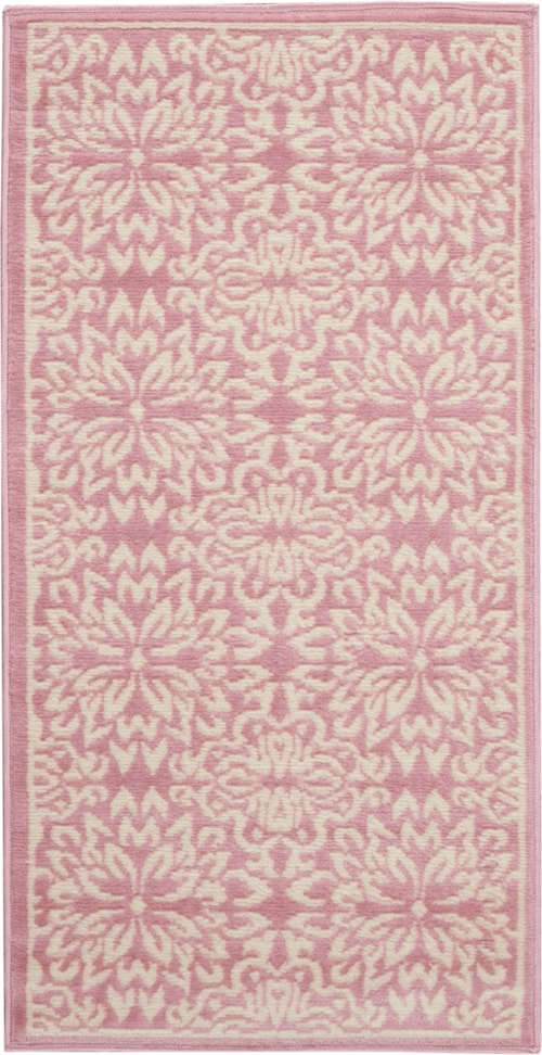 2' x 4' Ivory/Pink Rectangle Rug