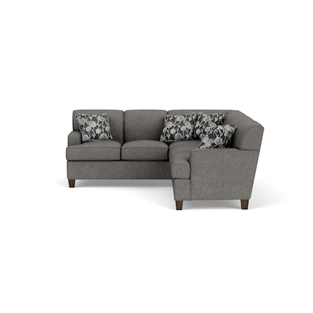 Contemporary 2 Piece Sectional Sofa with LAF Loveseat