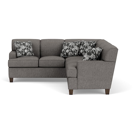 Contemporary 2 Piece Sectional Sofa with LAF Loveseat