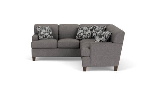 Contemporary 2 Piece Sectional Sofa with LAF Loveseat