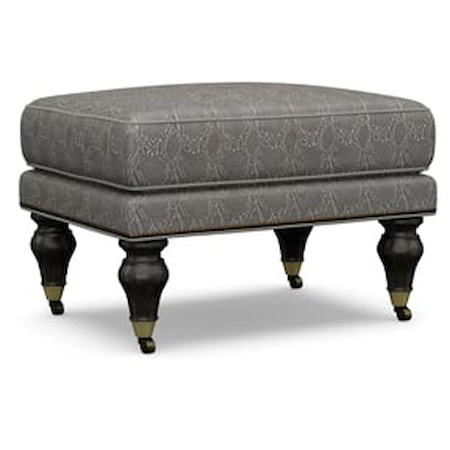 Sandhurst Leather Ottoman