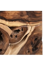 Crestview Collection Borneo Suar Contemporary Suar Wood End Table