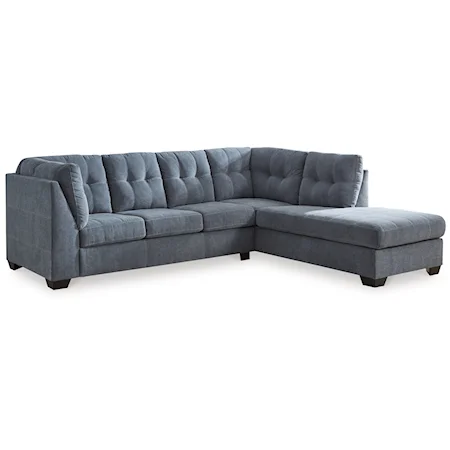 Contemporary 2-Piece Sectional with Chaise