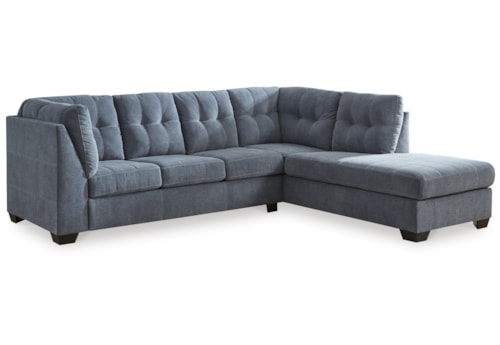 Contemporary 2-Piece Sleeper Sectional with Chaise