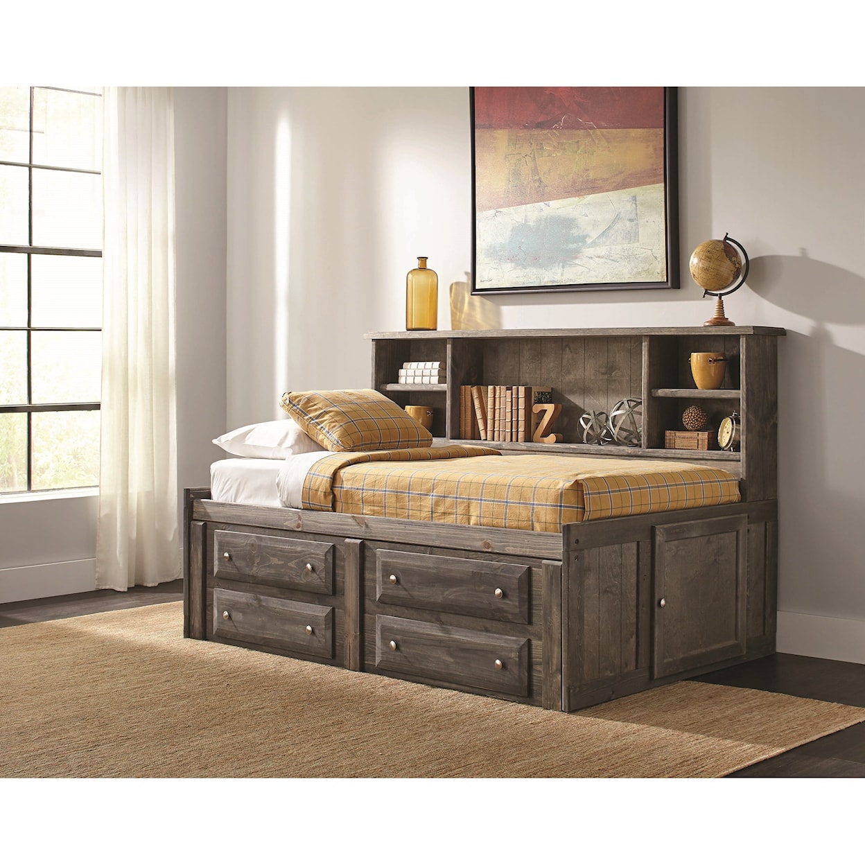 Michael Alan CSR Select Wrangle Hill Twin Storage Bookcase Daybed