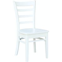 Farmhouse Dining Side Chair with Ladder Back