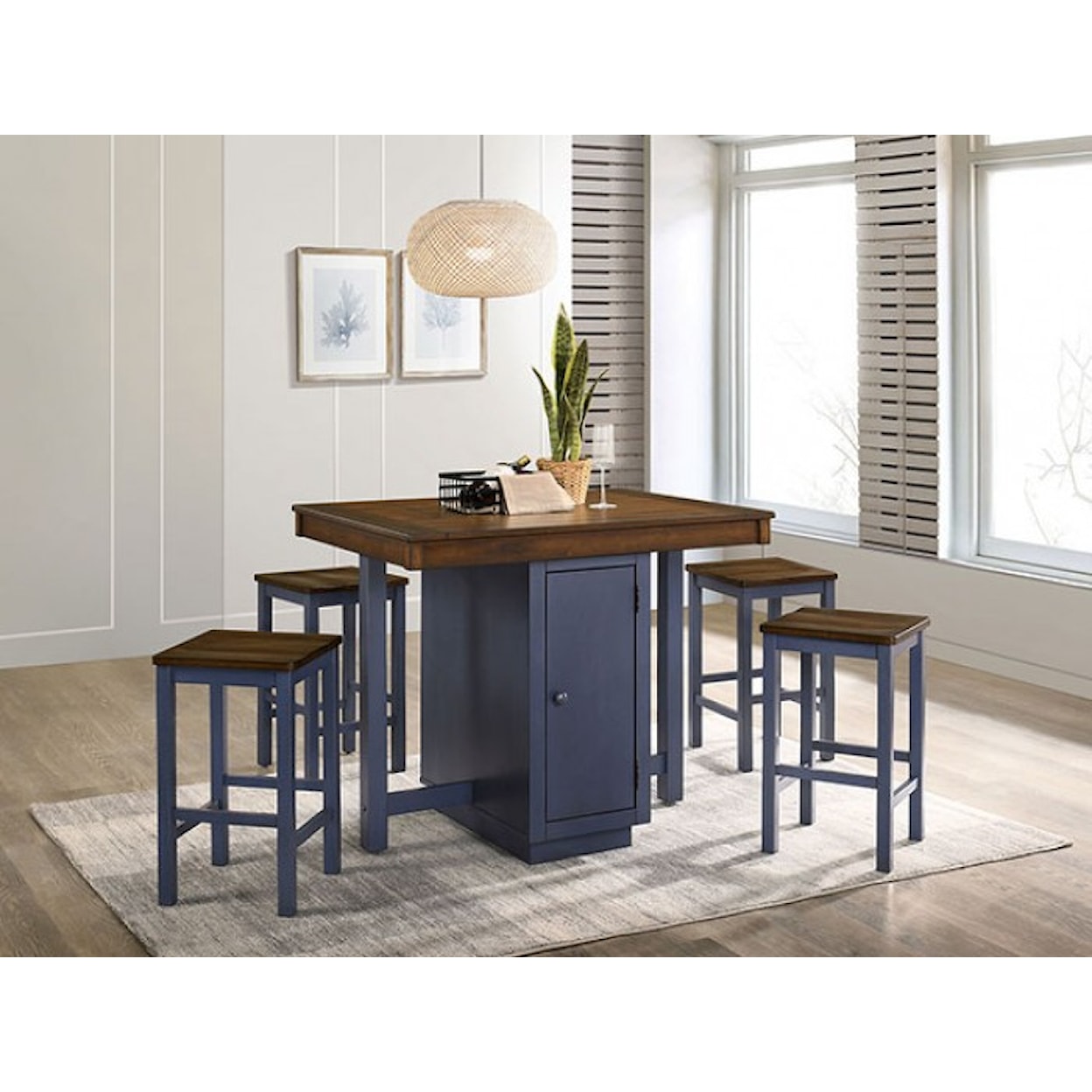 Furniture of America Azurine Counter Height Dining Set