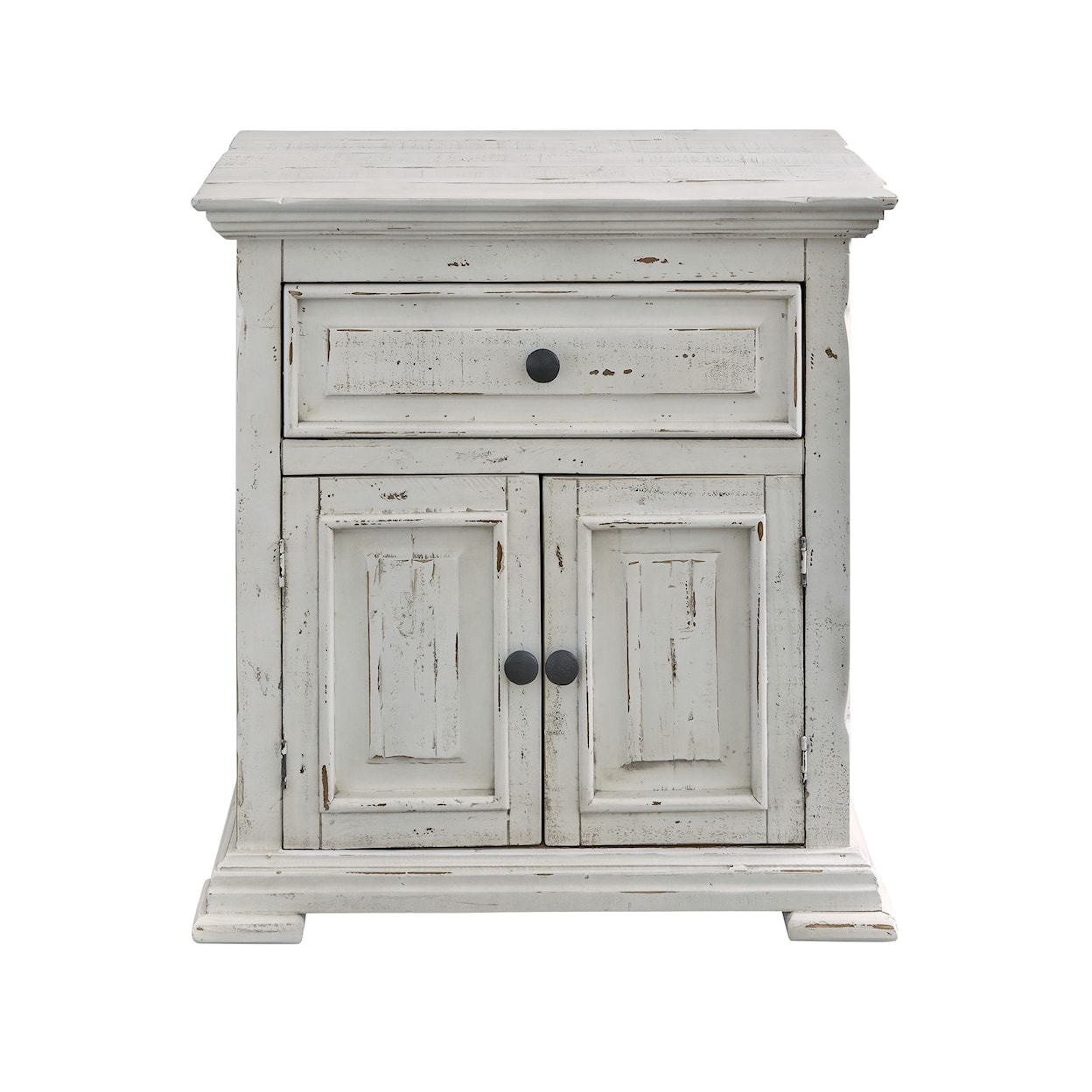 Elements International Oliver OLIVER WHITE NIGHTSTAND |