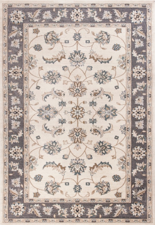 9'10" X 7'10" Ivory/Grey  Mahal Area Rug