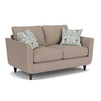 Mid-Century Modern Loveseat with Tapered Arms