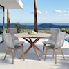Armen Living Island Outdoor Patio Dining Chair - Set of 2