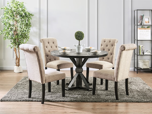 5 Pc. Round Dining Table Set