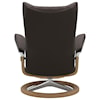 Stressless by Ekornes Wing Med Reclining Chair & Ottoman w/ Sig Base