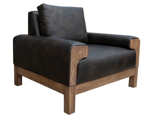 Contemporary Armchair with Throw Pillow