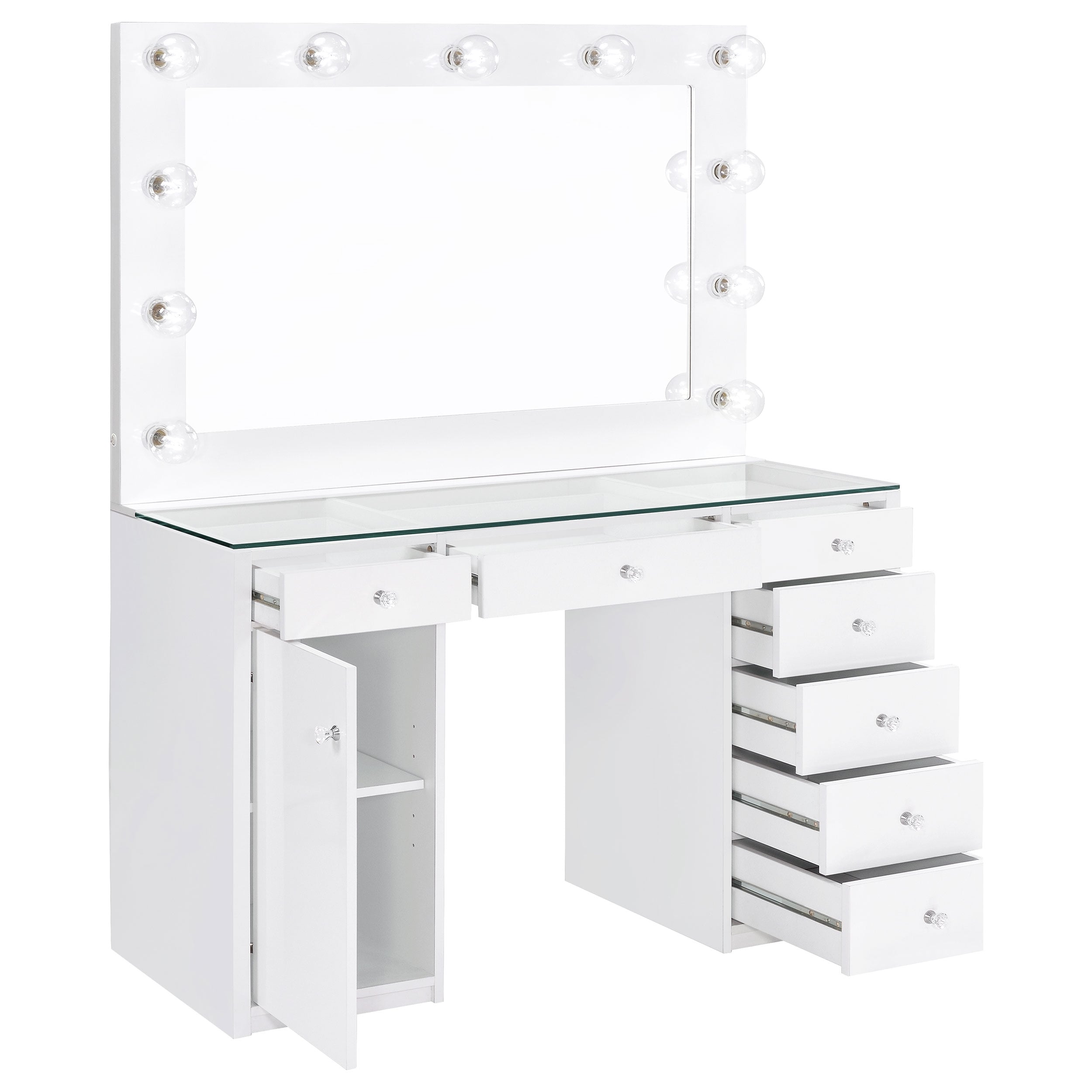 Acena 7-Drawer Vanity Set w/ Lighting