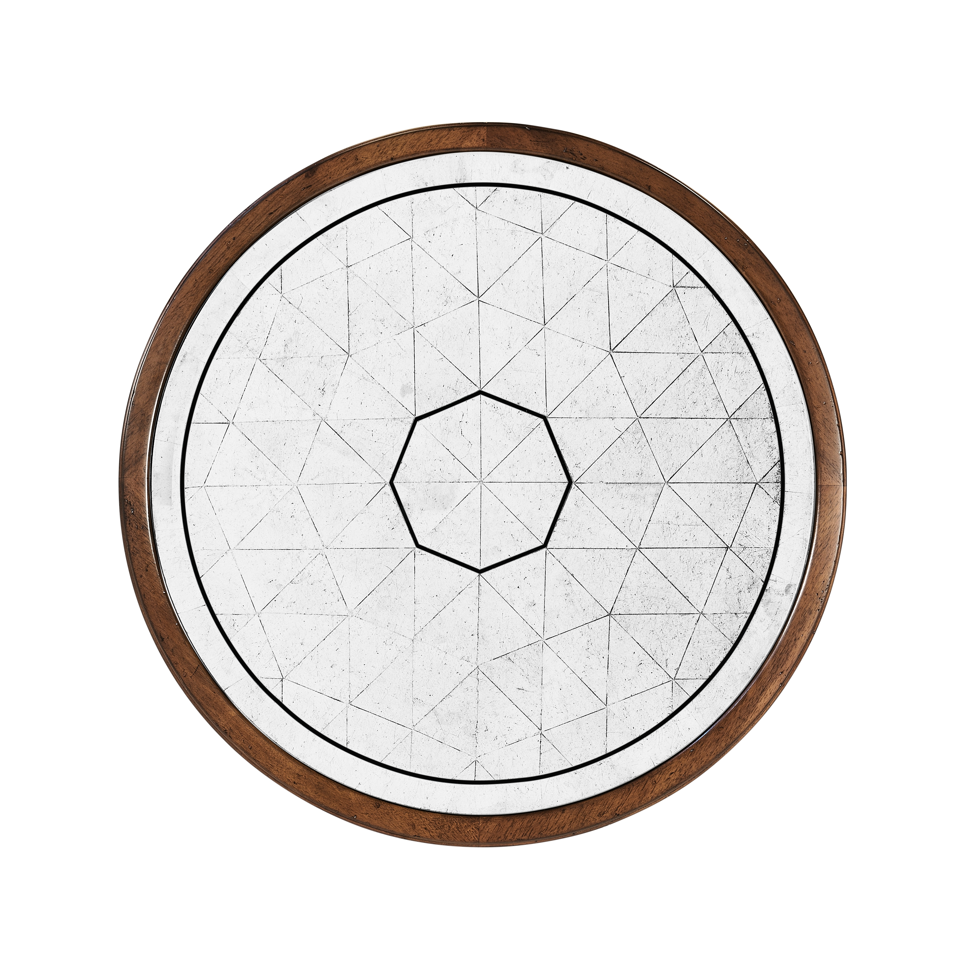 Églomisé &amp; Walnut Round Wine Table