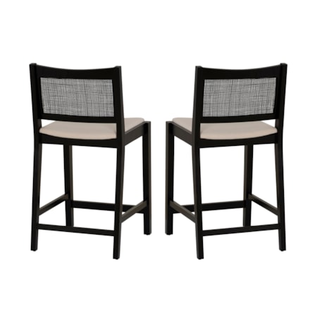 Bauer Cane Counter Height Stool - Set of 2