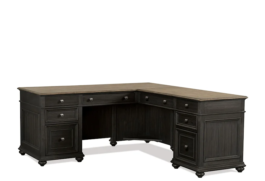 Regency L-Desk And Return by Riverside Furniture at Esprit Decor Home Furnishings