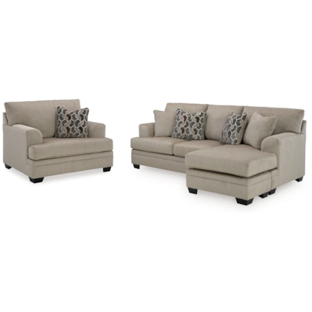 Sofa Chaise And Oversized Chair