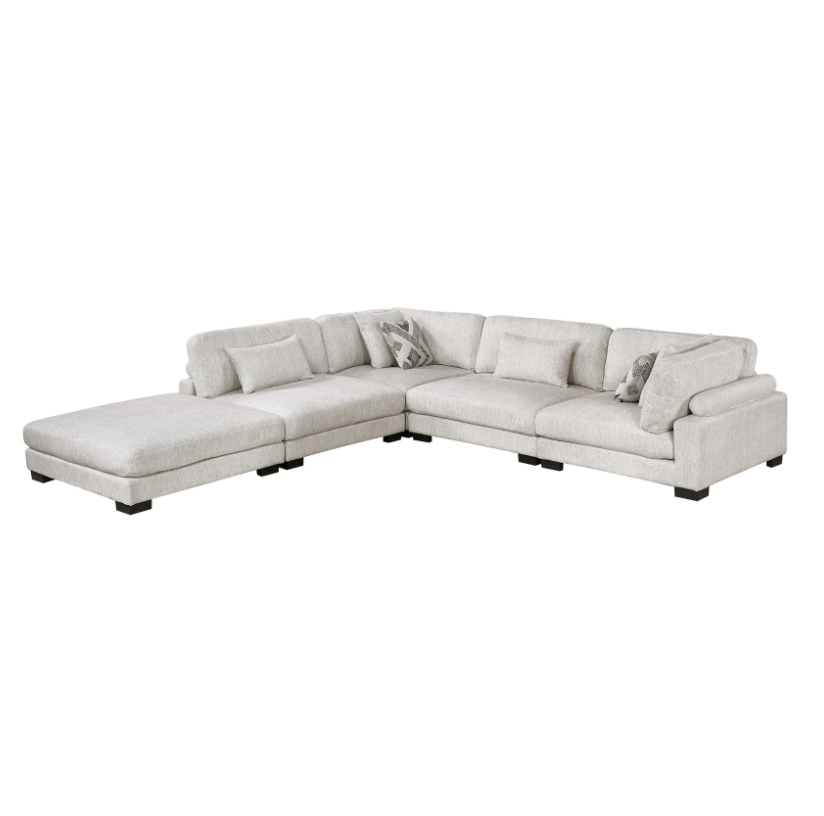 Homelegance Tinley 5-Piece Sectional Sofa with Ottoman