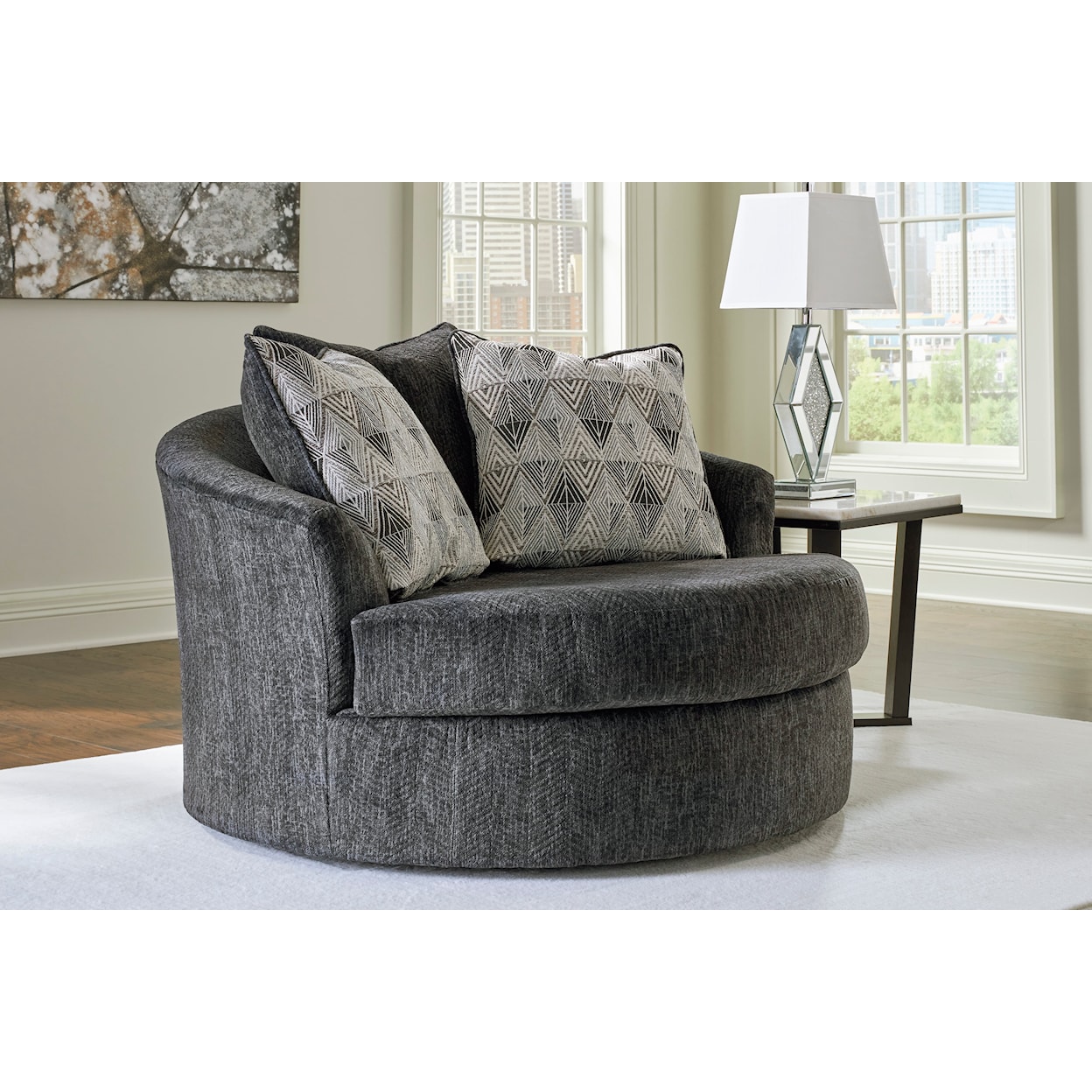 Ashley Furniture Signature Design Biddeford Oversized Swivel Accent Chair