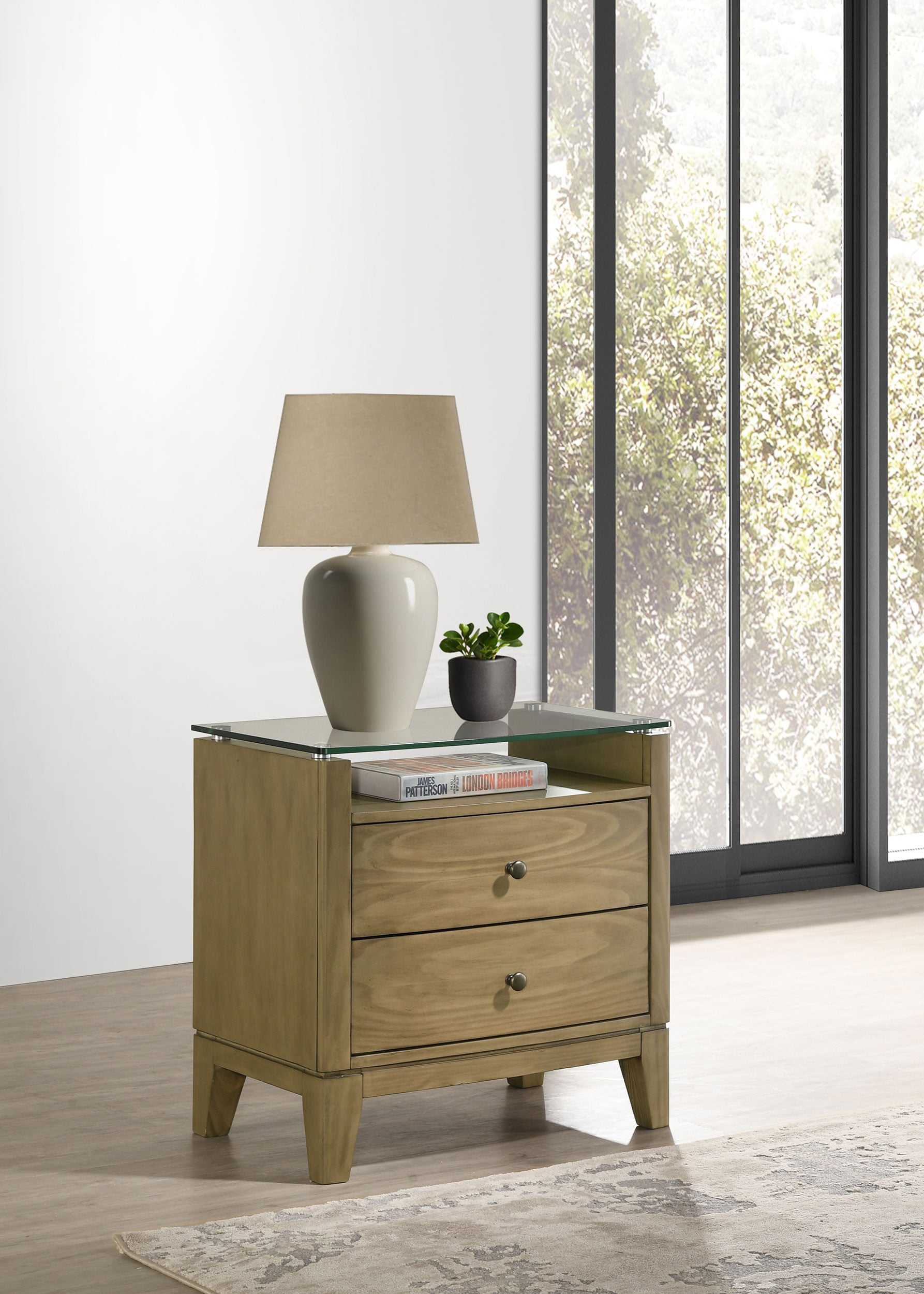 Coaster Granada Granada Glass Top Nightstand