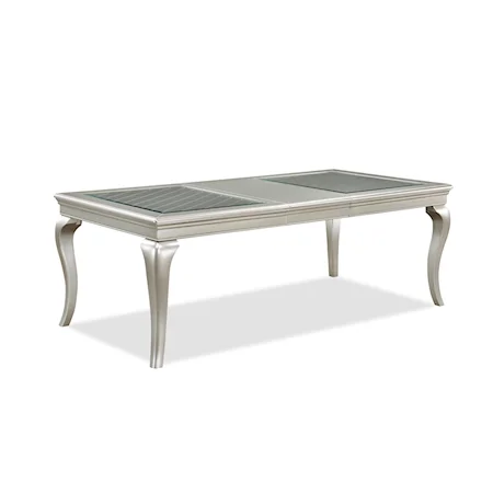 Contemporary Dining Table with 18-Inch Table Leaf