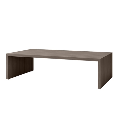 Coffee Table With Plank Style Top - Hickory