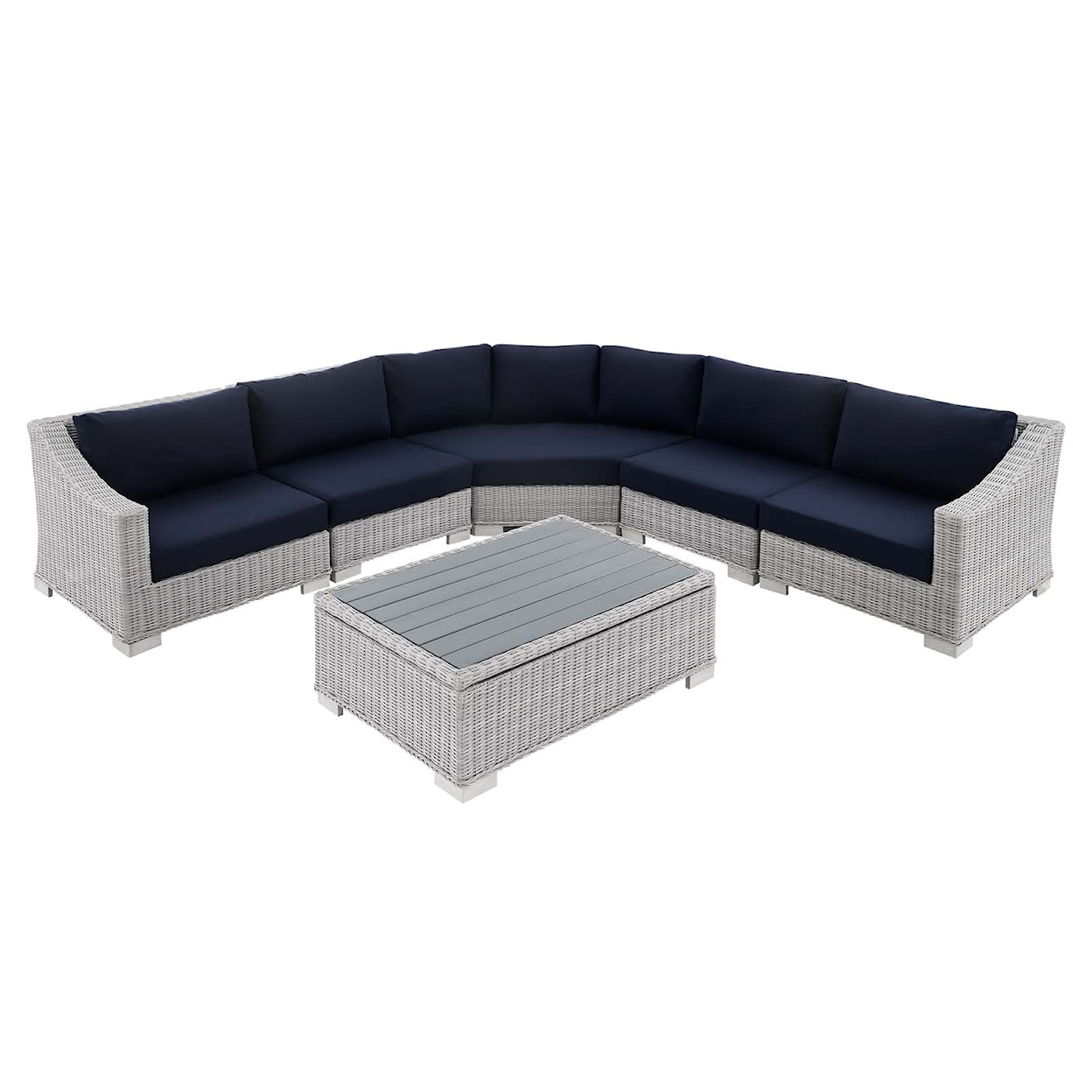 Modway Conway Outdoor 6-Piece Sectional Sofa Set