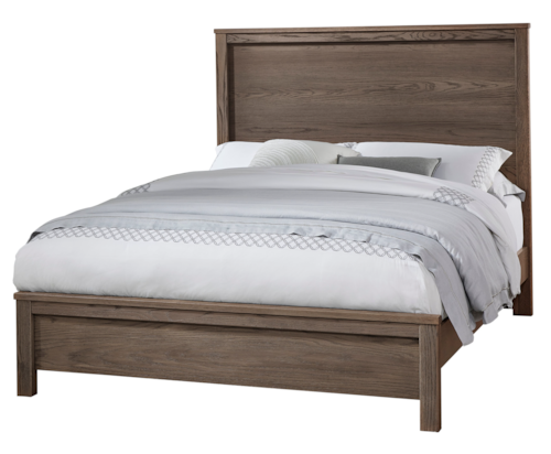 Transitional King Panel Bed with Low-Profile Footboard