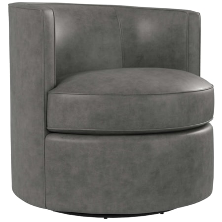 Fleur Leather Swivel Chair