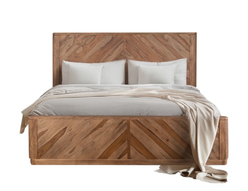 Modern Rustic Queen Panel Bed