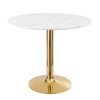 35" Artificial Marble Dining Table