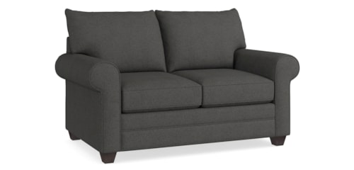 Casual Loveseat with Rolled Arms