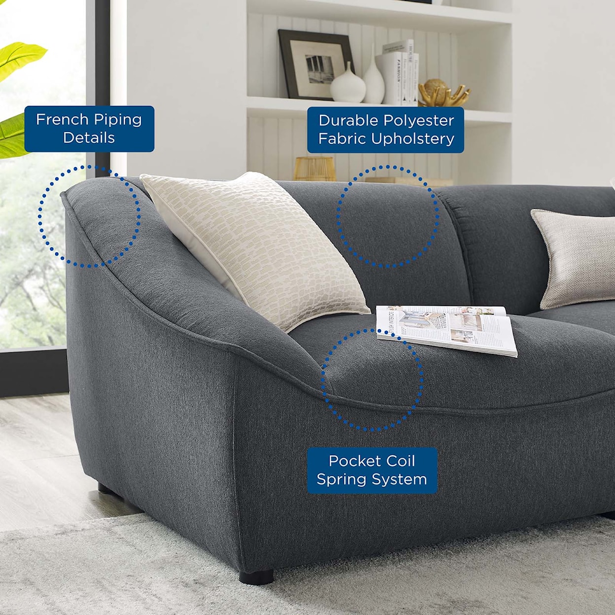 Modway Comprise 3-Piece Sofa