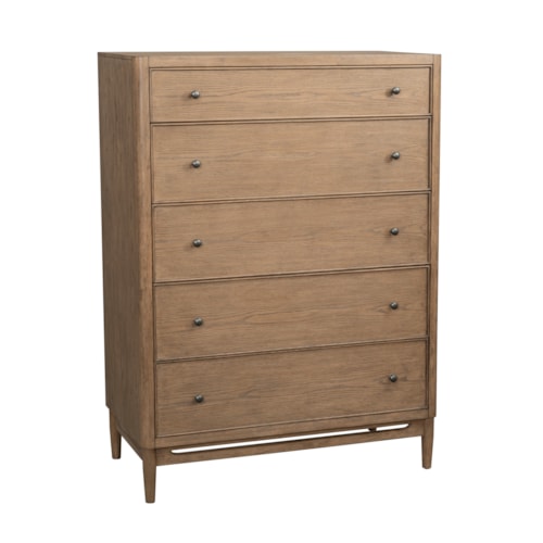 Transitional 5-Drawer Bedroom Chest with Soft-Close Drawers