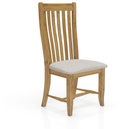 Spindle-Back Dining Chair w/Upholstered Seat