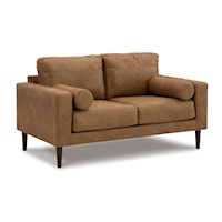 Loveseat in Caramel Faux Leather