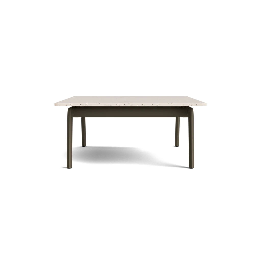 Large 42" Rect. Stone-Top Coffee Table