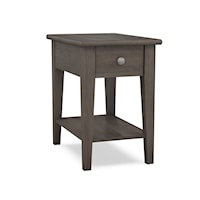 Transitional End Table with Drawer & Shelf