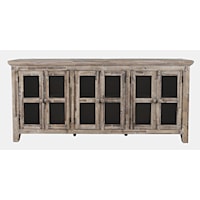 Rustic Shores 6-Door Low Accent Cabinet