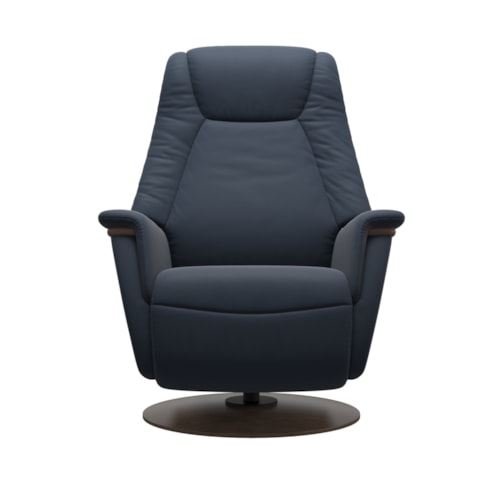 Medium Power Recliner with Wood Base