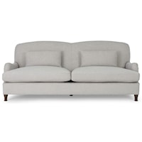 Transitional Sofa with Solid Wood Legs